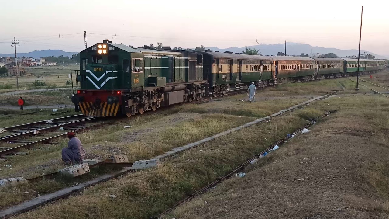 HBU-20-8051 - 20DN Khushal Khan Khatak Express - Arriving Attock Railway Junction