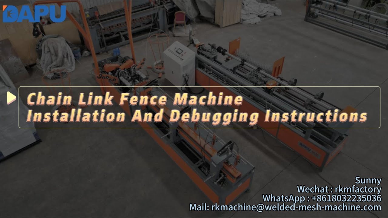 Chain Link Fence Machine Installation Video.