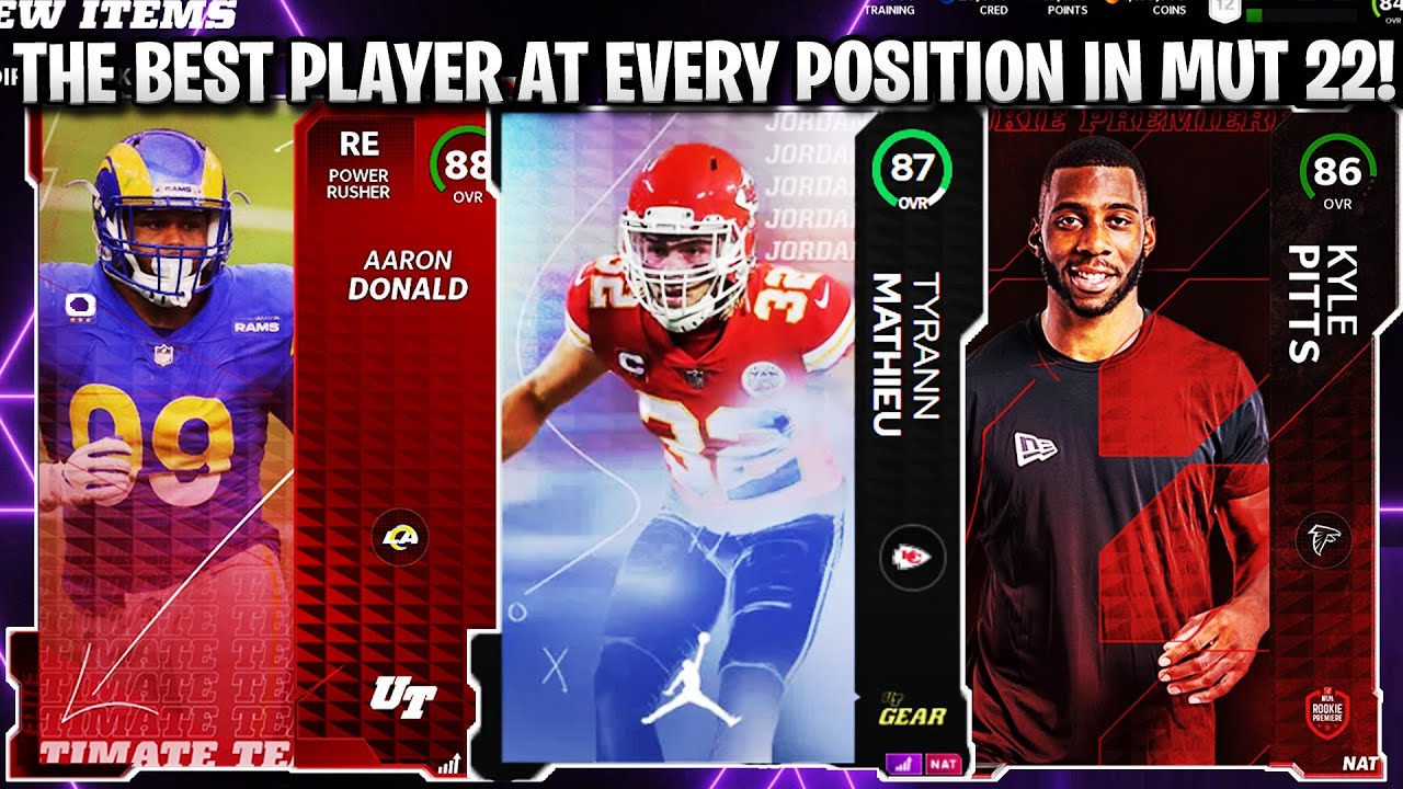 THE BEST PLAYER AT EVERY POSITION IN MADDEN 22! | MADDEN 22 ULTIMATE TEAM