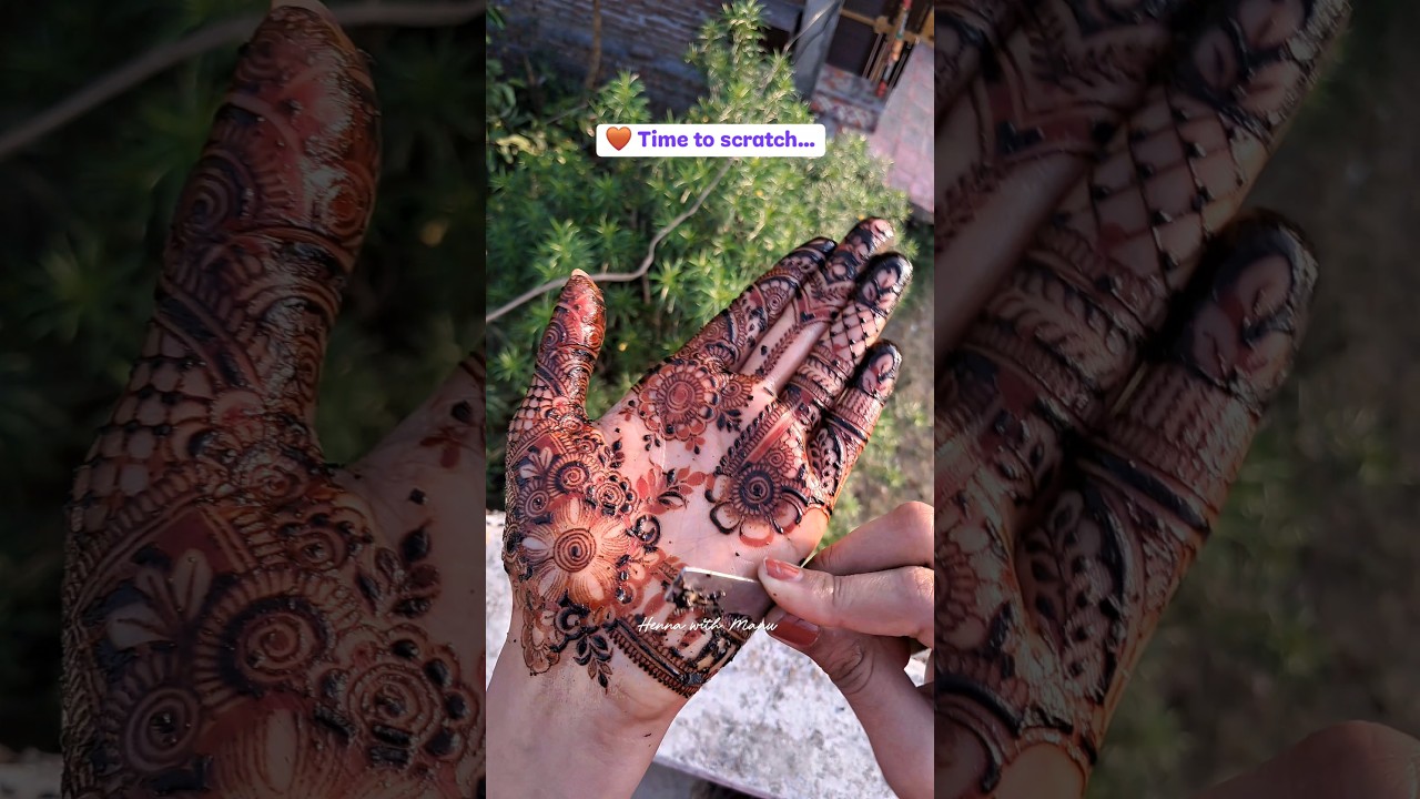 How to remove mehndi the right way ✨ #darkstain  #mehndi #mehndidesign #shortsfeed #youtubeshorts