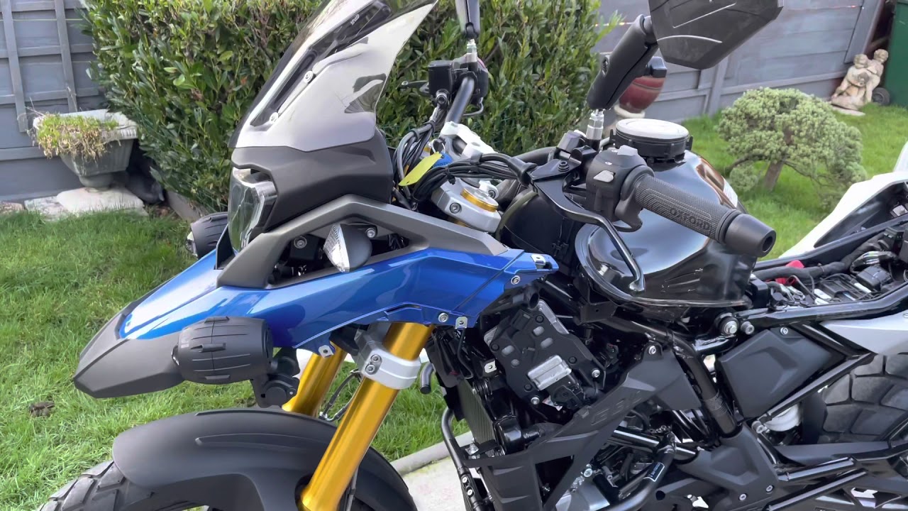 BMW G310 GS givi s310 Trekker spot lights fitted