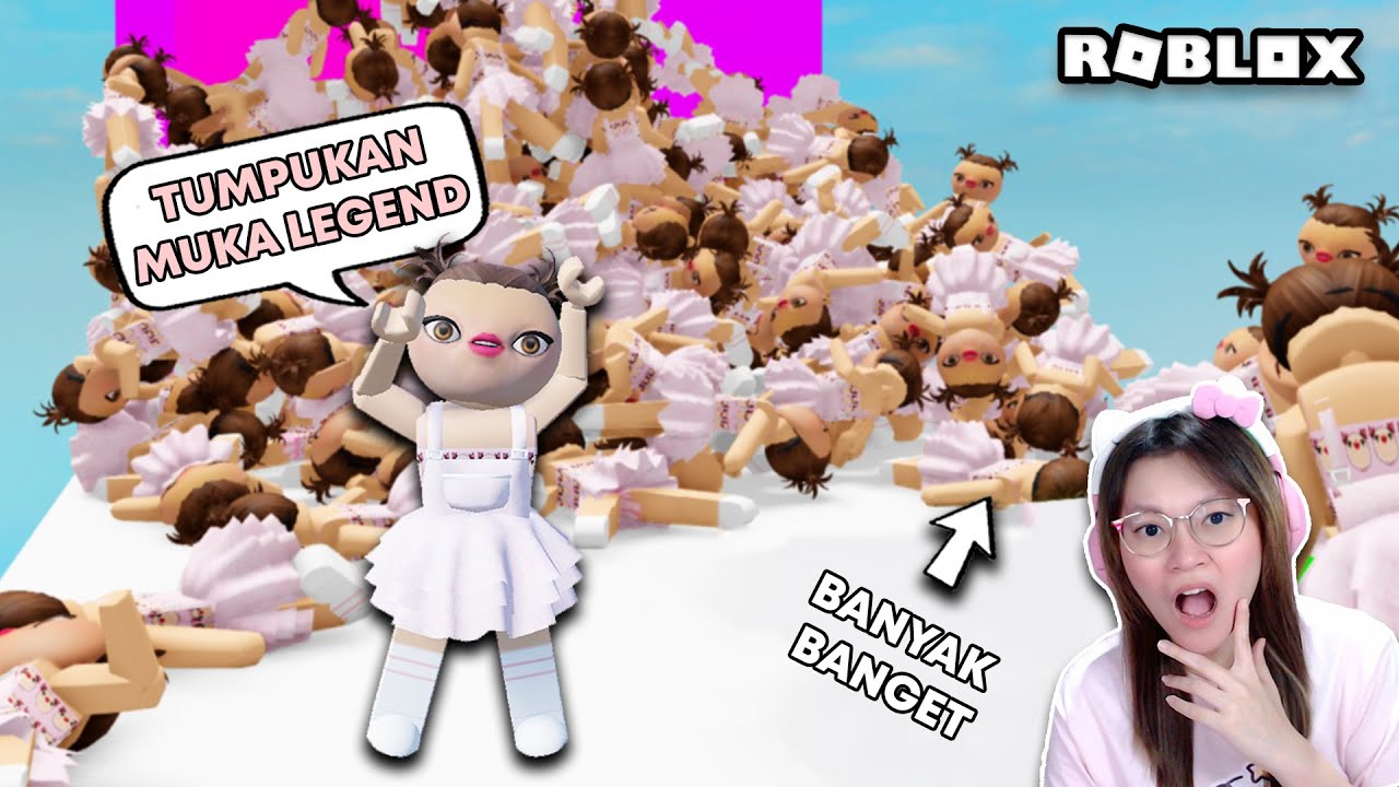 Membuat Dinding Tertinggi Dari Tumpukan Muka Legend ?!! [Roblox Indonesia]