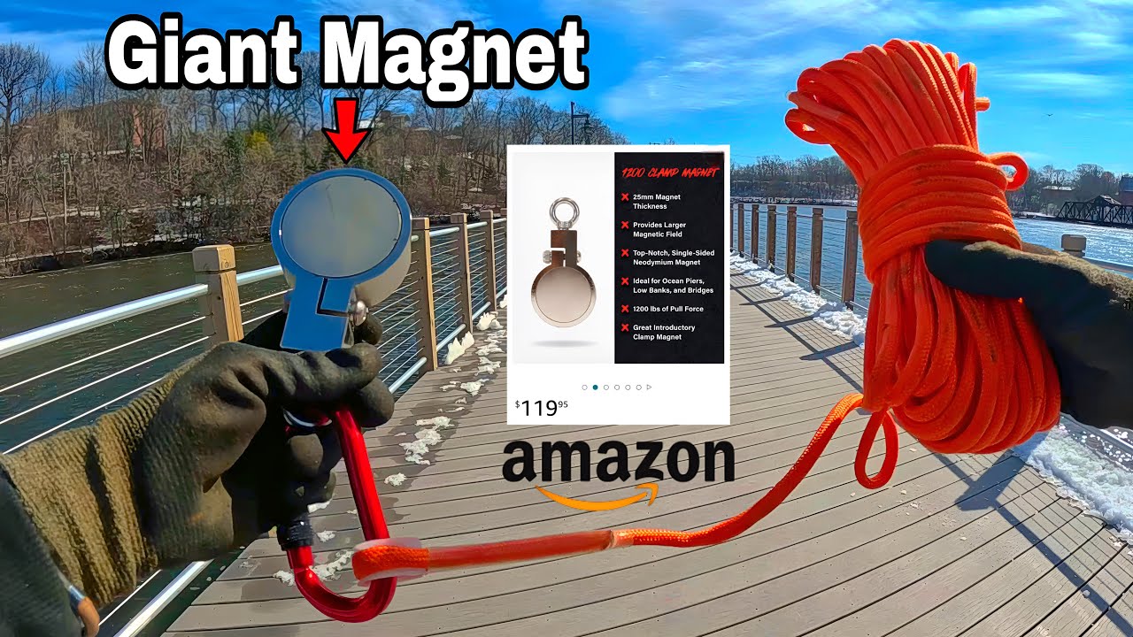 Magnet Fishing With Amazon's Most Powerful 1,200 LB Magnet - What Will I Find?