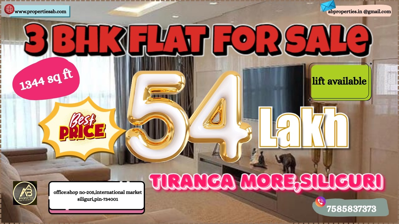 3 BHK Flat Sale at Tiranga More Siliguri #3bhkflat #realestate #property #FlatForSale #realestate