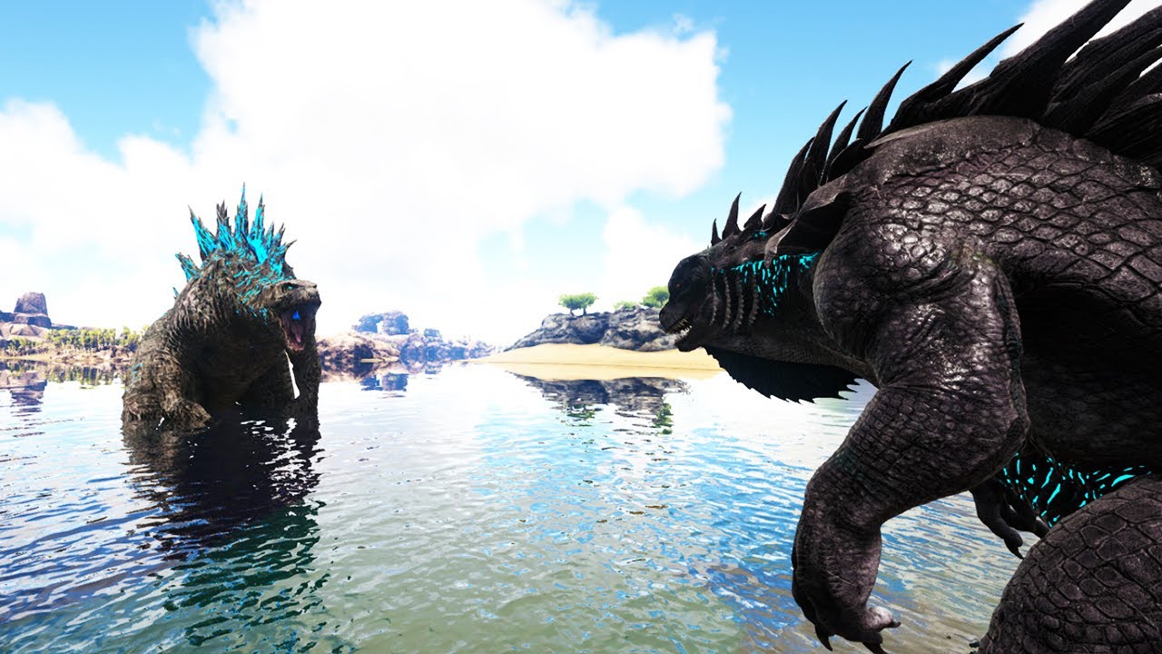 GODZILLA vs GOJIRAN ARK Survival Evolved ТУРНИР КОРОЛЯ МОНСТРОВ ! ( ARK Russian Титаны и Кайдзю )