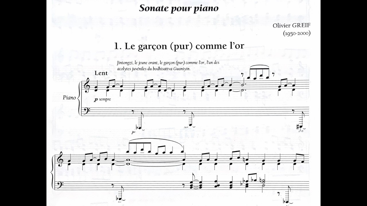 Olivier Greif - Sonate n°20 