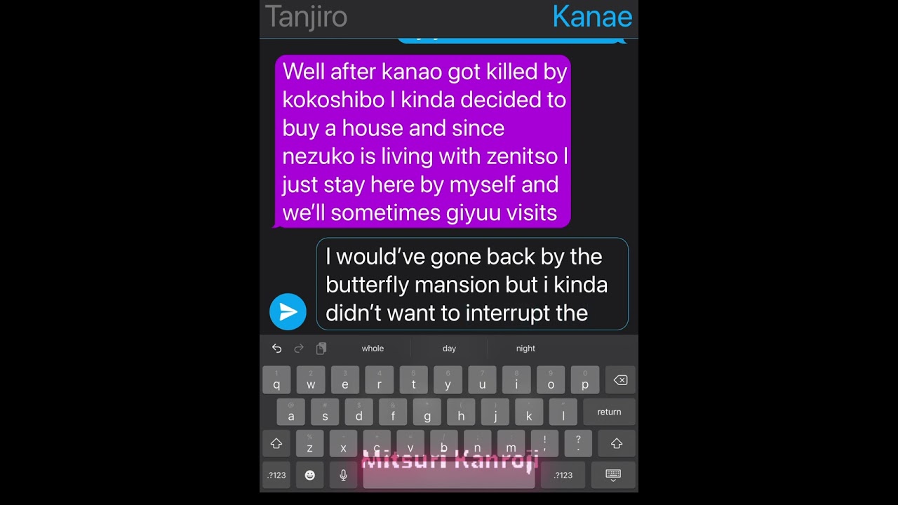 Tanjiro X Kanae text story part 1