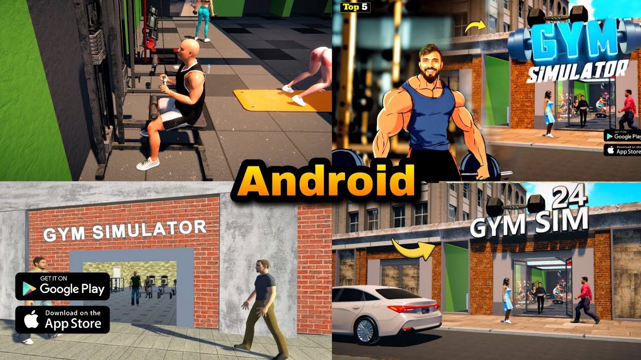 Top 5 Gym Simulator Games For Android | Games Like Gym simulator 24 For Android | Android Games