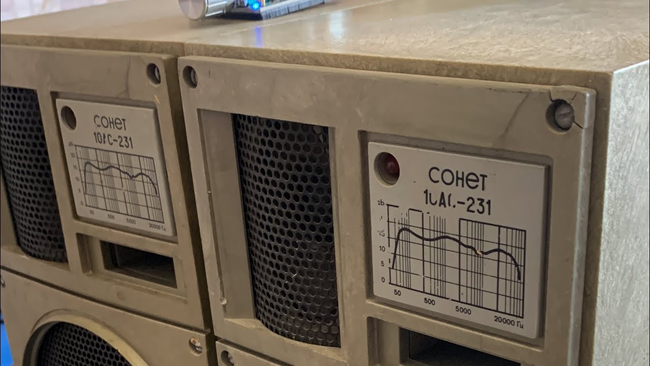 Ас сонет 10АС-231 и усилитель со спичечный коробок
