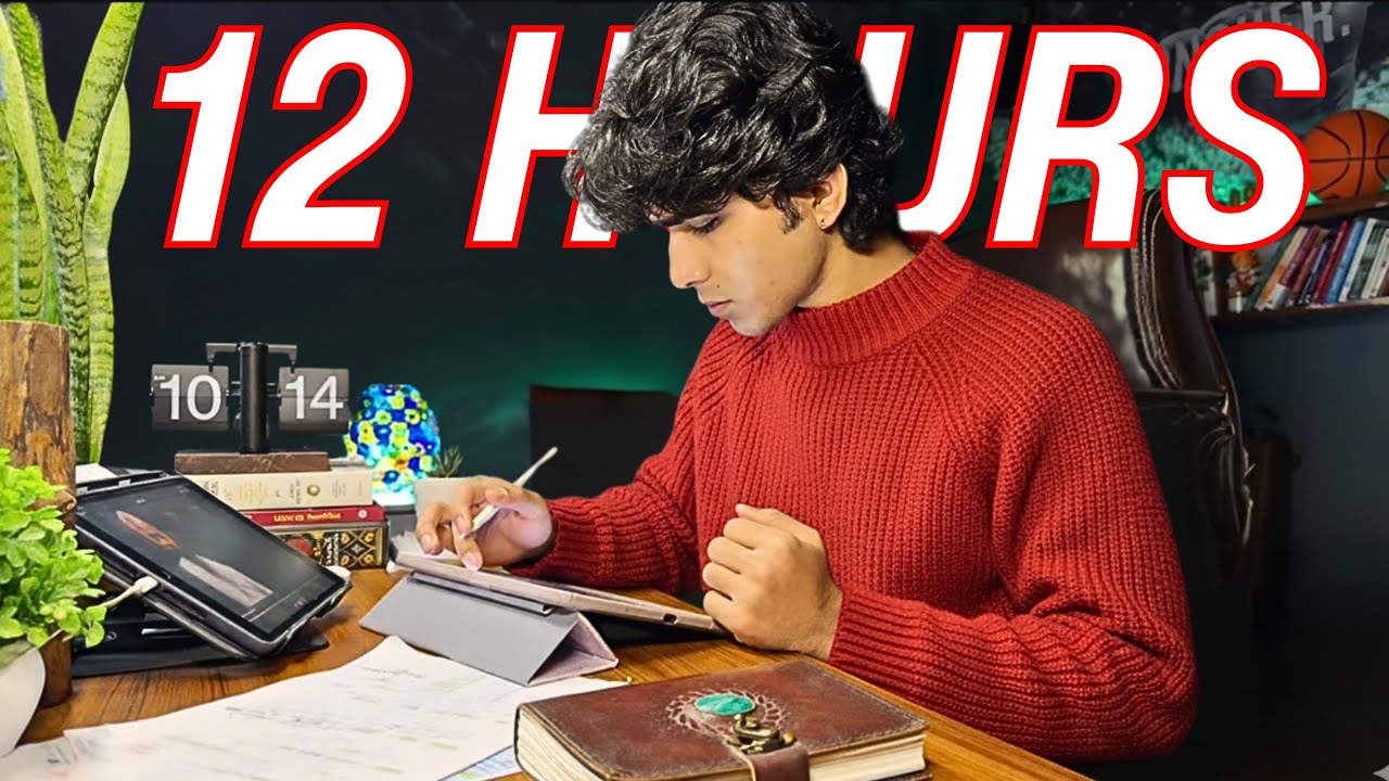 LIVE🔴 | 12 HOURS (Day 134/300) study with me | pomodoro 90/10