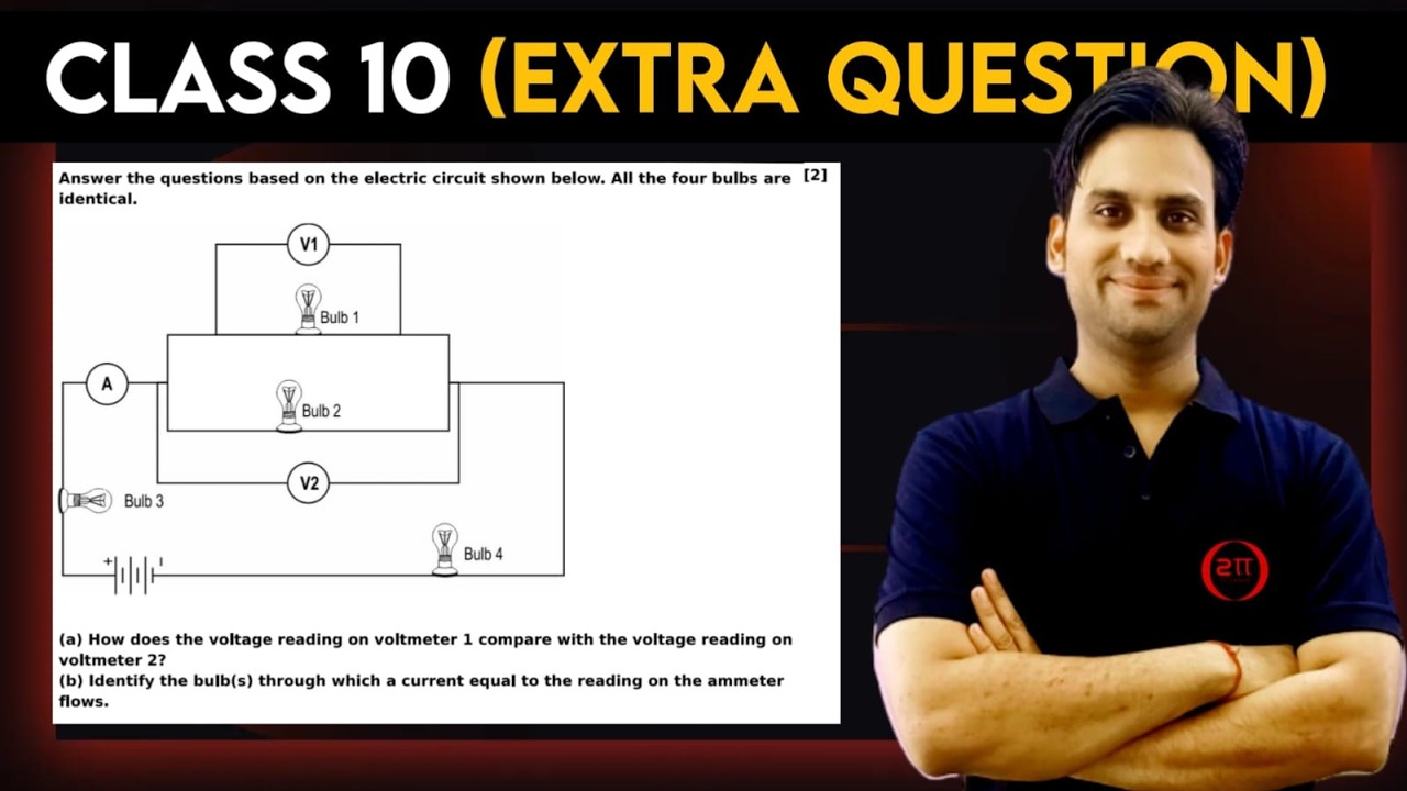 Answer the following questions based on the electric circuit shown below. All the four bulbs