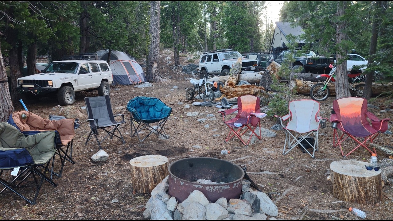 Summer Camping At Bowman Lake
