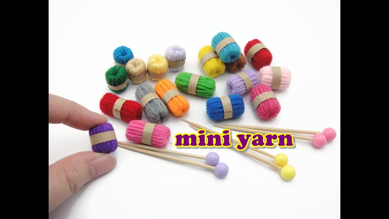 DIY Doll Accessories Mini Yarn & Knitting Needles - Easy