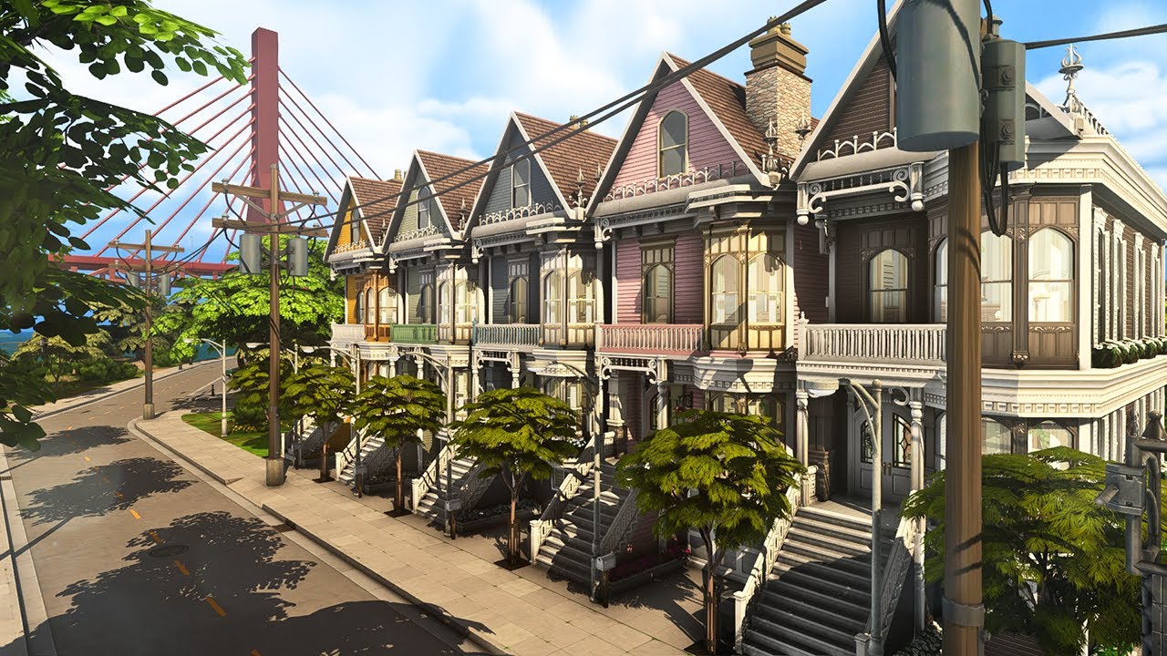CONSTRUINDO AS PAINTED LADIES (SAN FRANCISCO)  - The Sims 4 A Aventura de Crescer Speed Build
