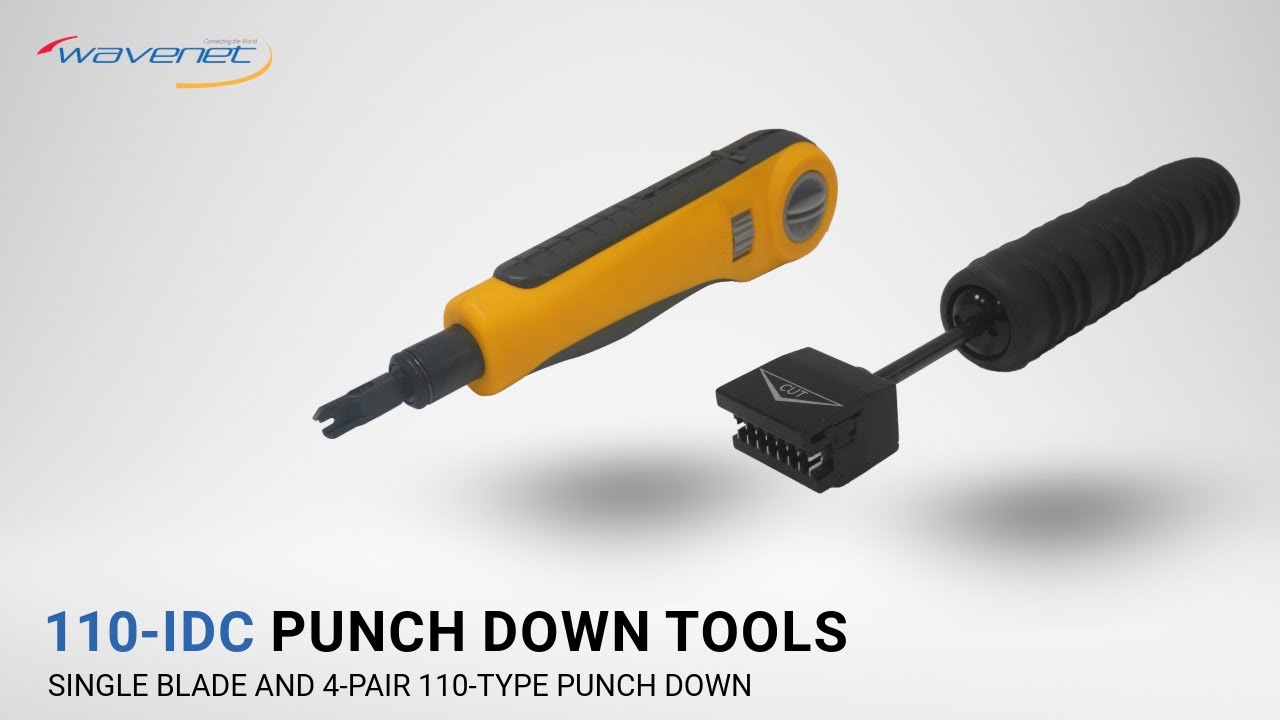 Single Blade & 4-Pair 110-Type IDC Punch Down Tools Demonstration