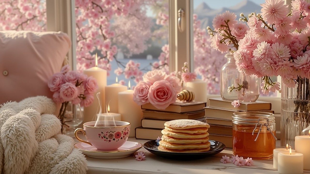 Весенний утренний джаз 🌸 Расслабляющая атмосфера кофейни и босса-нова