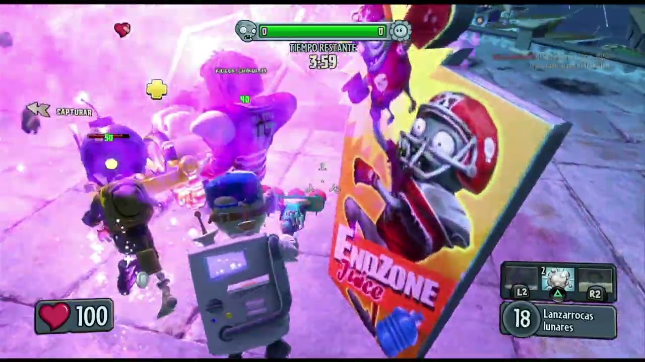 Plants vs Zombies GW Jardines y Cementerios, Astronauta, Curación, Revivir, 05 Derrotados