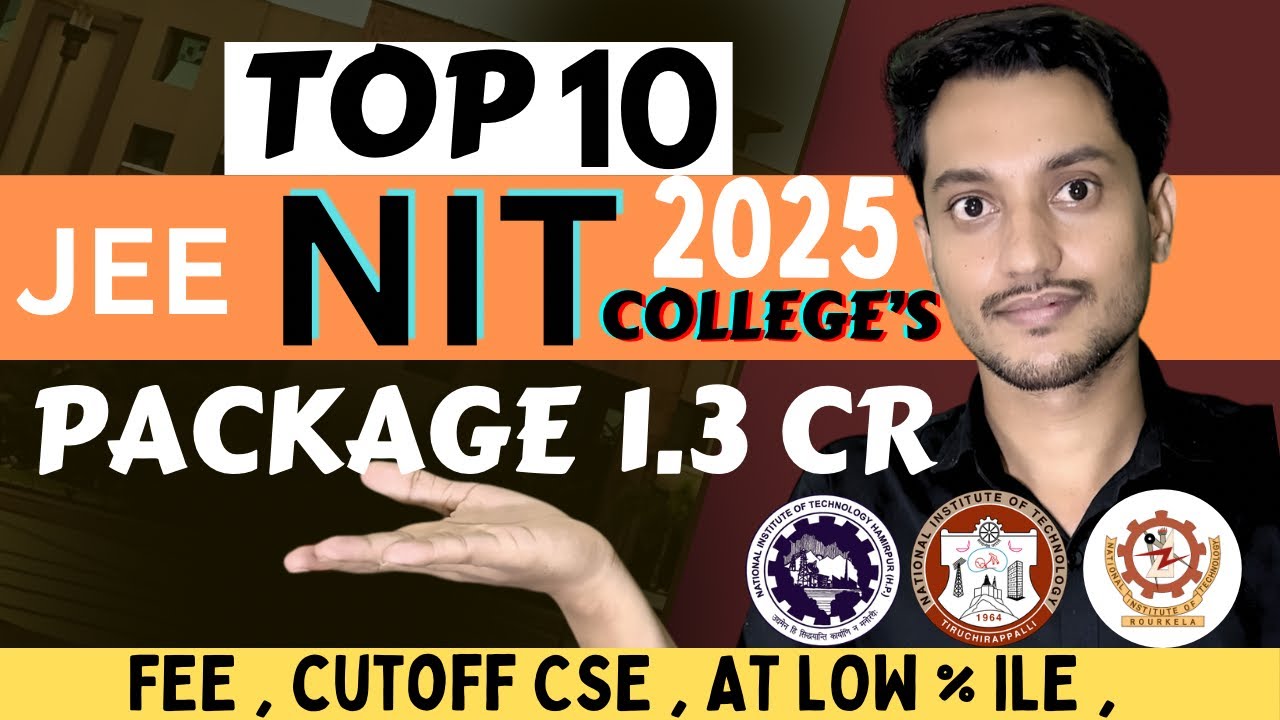 JEE 2025 : Top 10 NIT’S 🔥 PLACEMENT 1.3 CR , CUTOFF (CSE) | Category Wise !