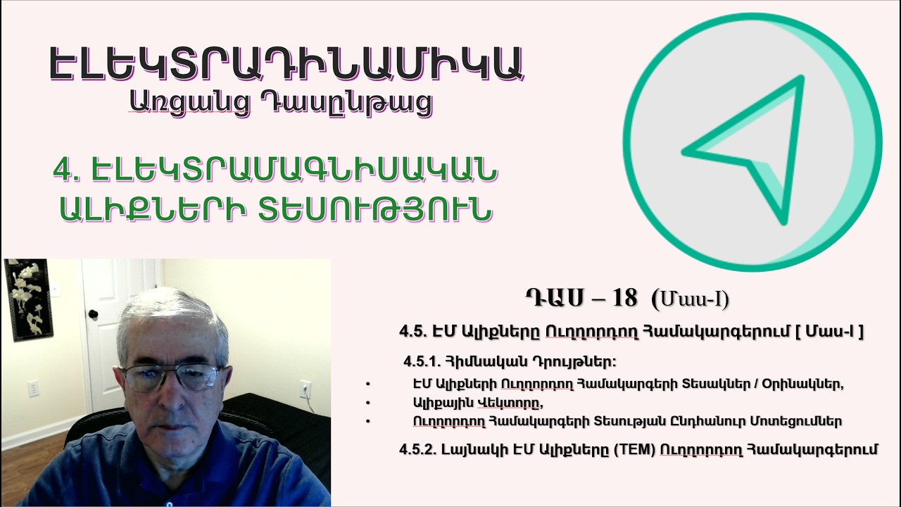 ԷԼԵԿՏՐԱԴԻՆԱՄԻԿԱ | Դաս-18 | 4. ԷՄ ԱԼԻՔՆԵՐԻ ՏԵՍՈՒԹՅՈՒՆ / 4.5. ԷՄ Ալիքները Ուղղորդող Համակարգերում (1)