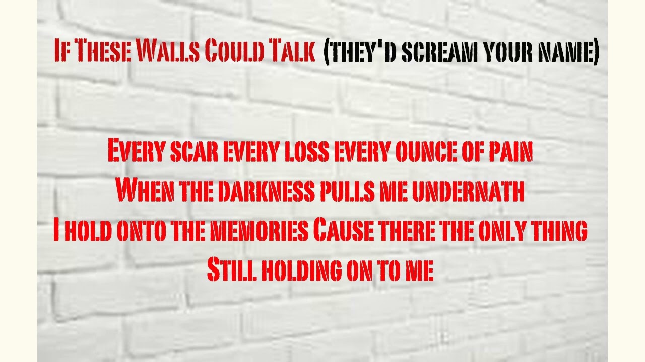 If These Walls Could Talk They'd Scream Your Name