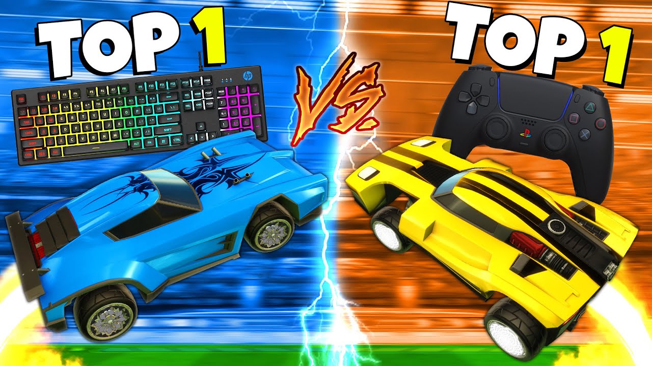 TOP 1 FREESTYLER TECLADO vs TOP 1 FREESTYLER CONTROLE NO ROCKET LEAGUE