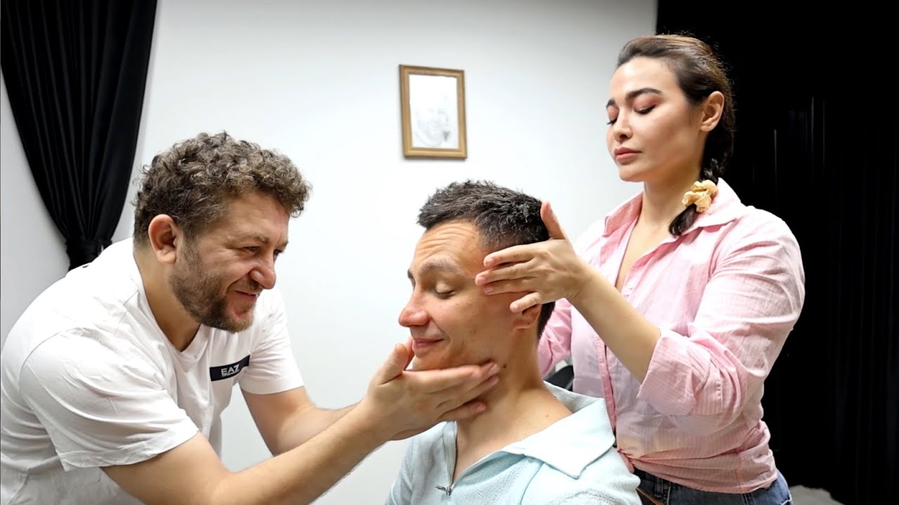 They did everythyng to please me | ASMR Barber massage by Murat and his Assistant