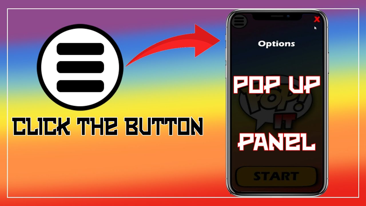 POP UP MENU/OPTIONS PANEL ON CLICKED BUTTON IN UNITY