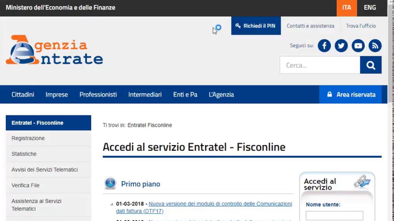 DE.A.S. - Richiedere l'abilitazione Entratel e predisporre Desktop Telematico