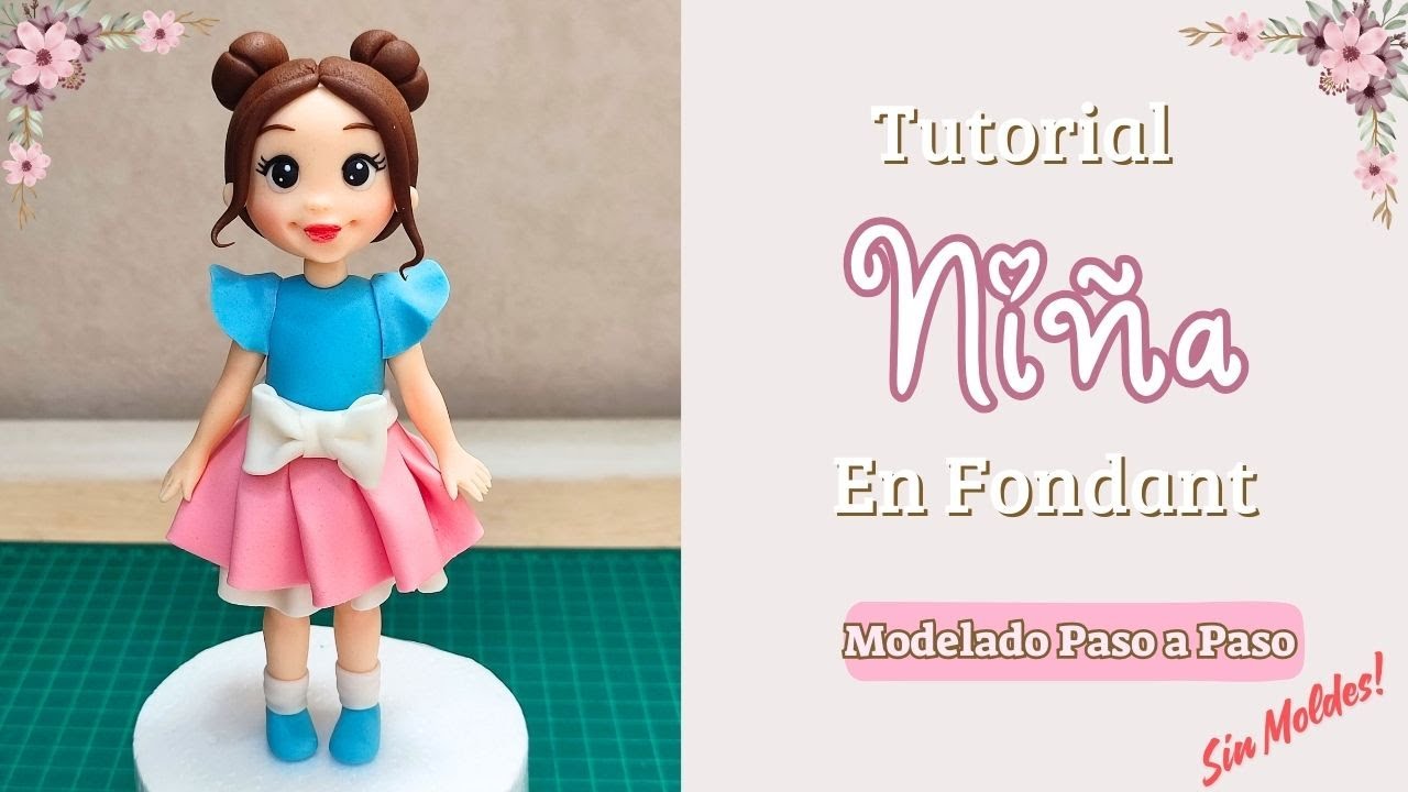 Cómo Hacer un NIÑA en FONDANT// Muñeca en fondant // how to make a fondant doll// Figuras Fondant