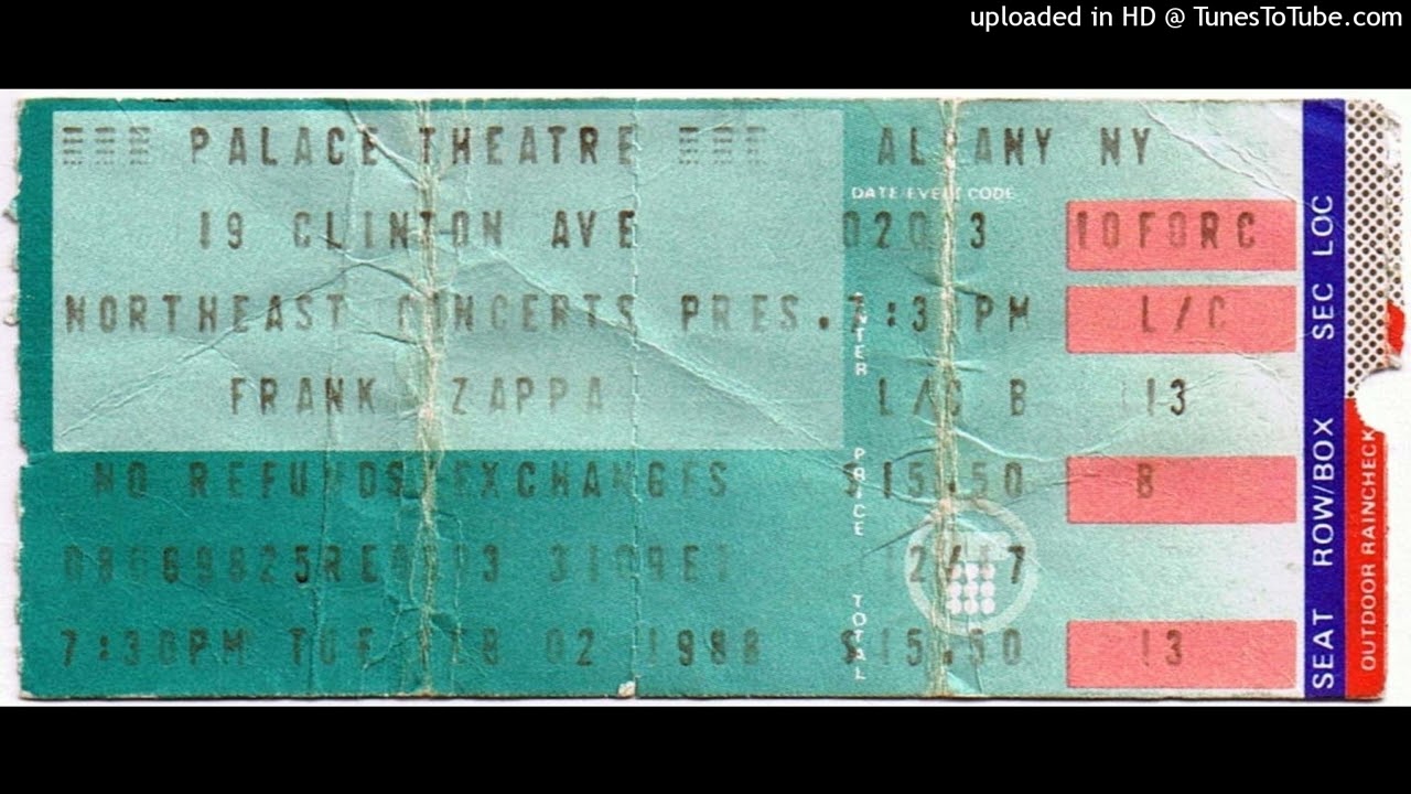 Frank Zappa - Jesus Thinks You're A Jerk, Palace Theater, Albany, NY, February 2nd, 1988