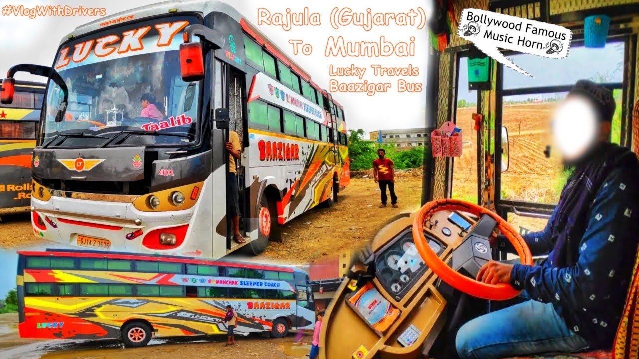 Vlog With Driver's😉 || Rajula (Guajrat) To Mumbai✌️ || Lucky Travels Baazigar Bus