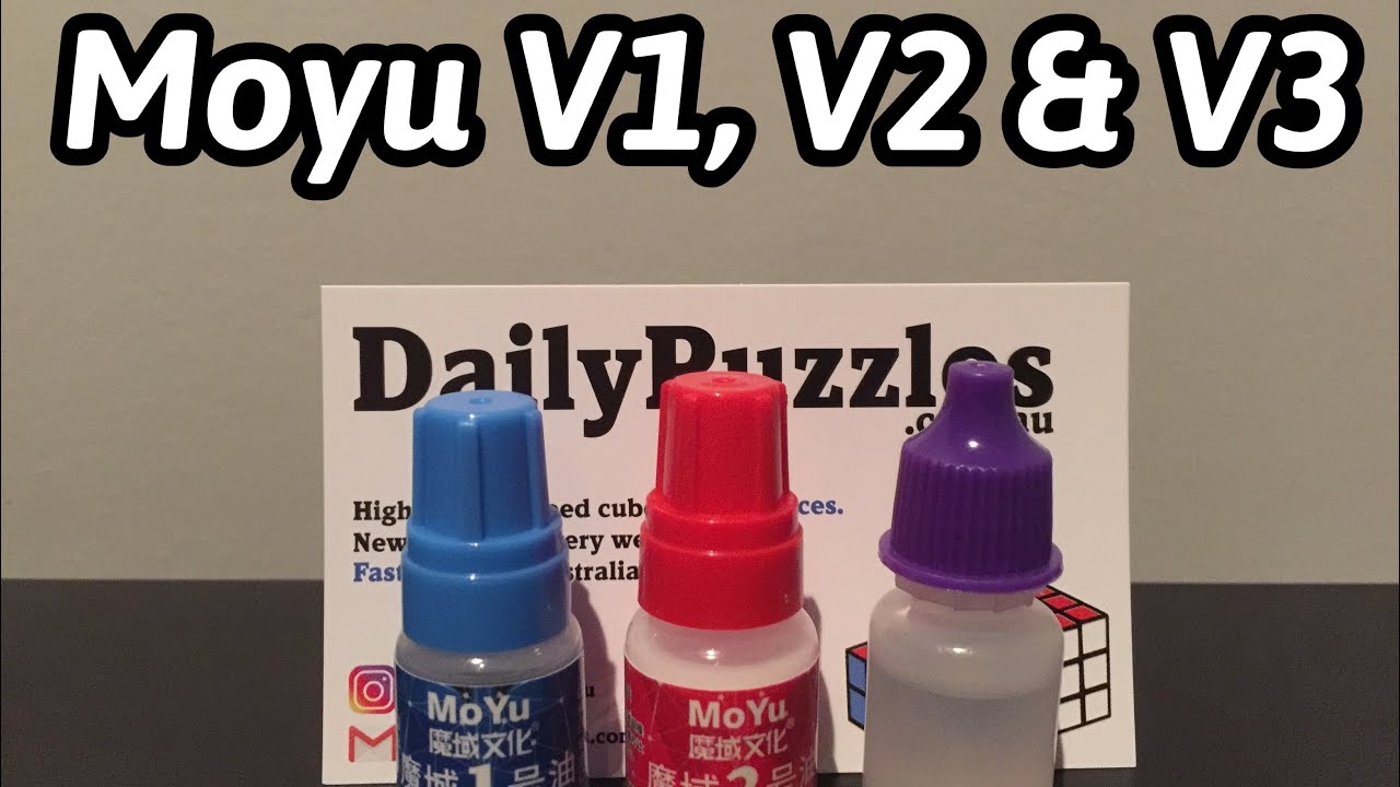 Moyu V1, V2 & V3 Lube Review! DailyPuzzles.com.au