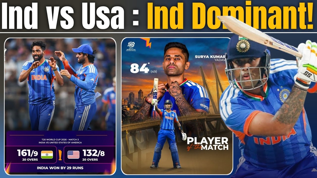 IND vs USA : Suryakumar Yadav Unstoppable 84* | India Win by 29 Runs l CricktalkV 