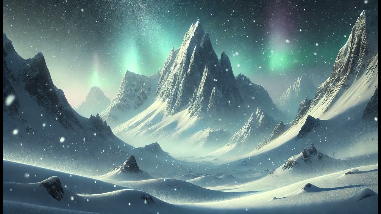 Snowy Synth Lofi Chillhop with Glockenspiel & Soft Synths for Focused Calm 🌨️🌄🌌