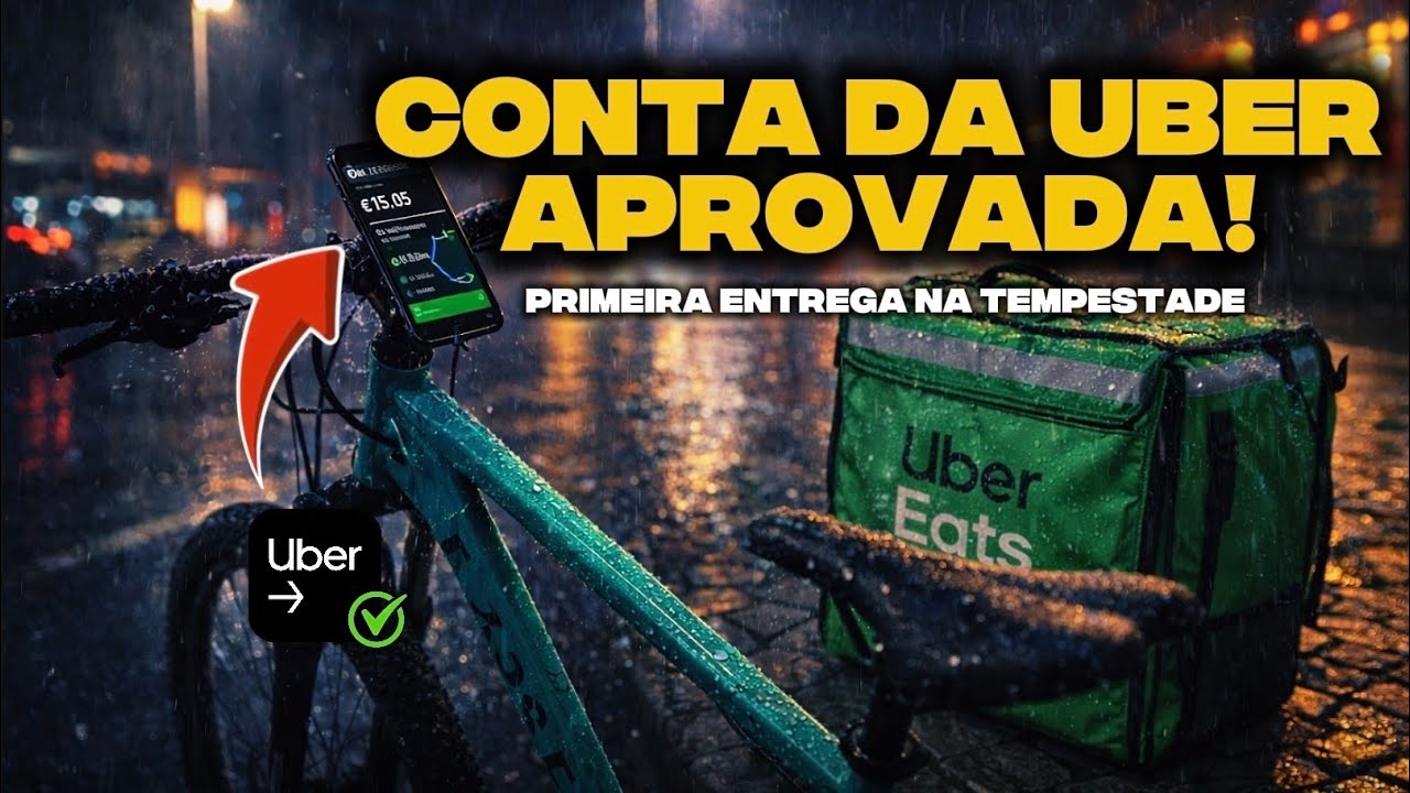 🇵🇹PRIMEIRA ENTREGA NA UBER EATS EM PORTUGAL | Pedalando na Tempestade