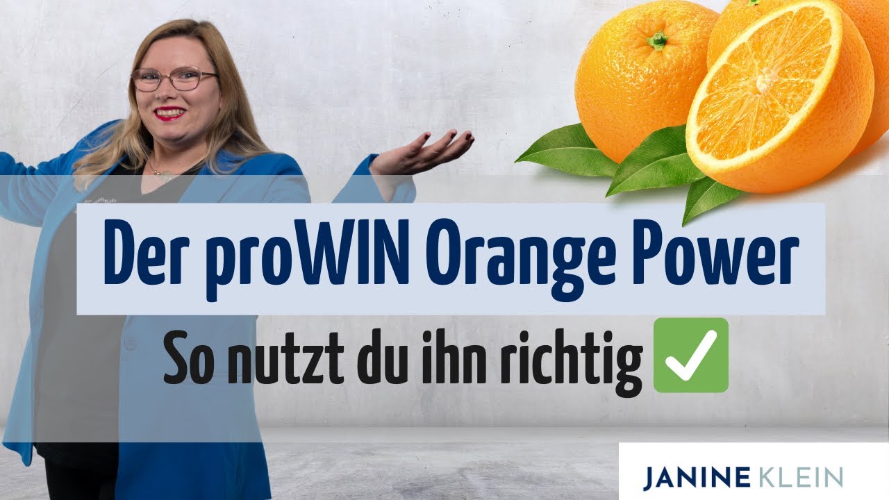 proWIN Orange Power - so nutzt du ihn richtig! 
