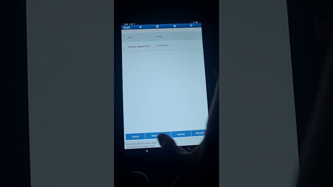 Diagzone pro v2 special function SCN coding change over