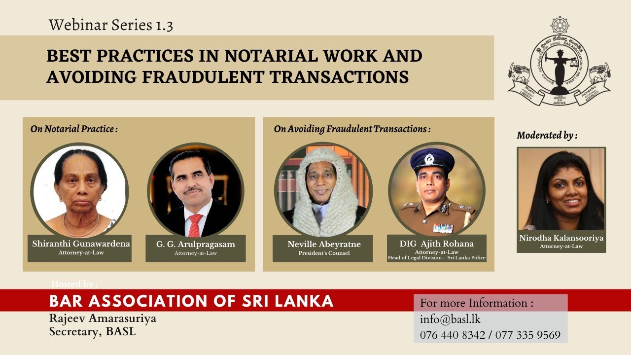BASL Webinar 1.3: Best Practices in Notarial work and Avoiding Fraudulent Transactions