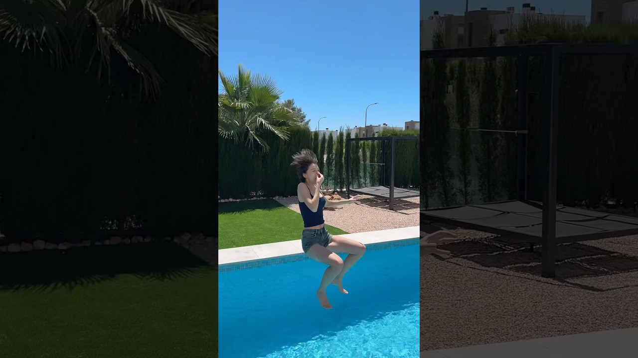 Ich SPRINGE IN DEN POOL mit KLAMOTTEN?!🫣