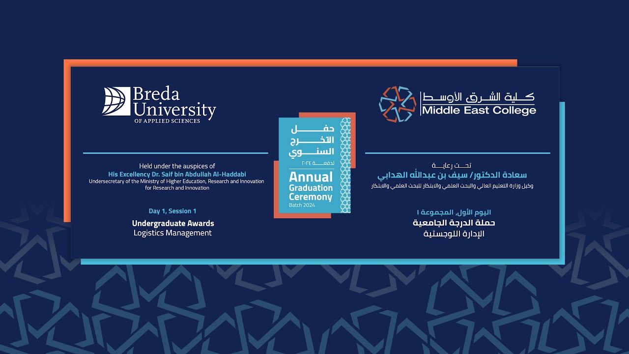 Middle East College Graduation Ceremony Batch 2024 - Day 1 Session 1