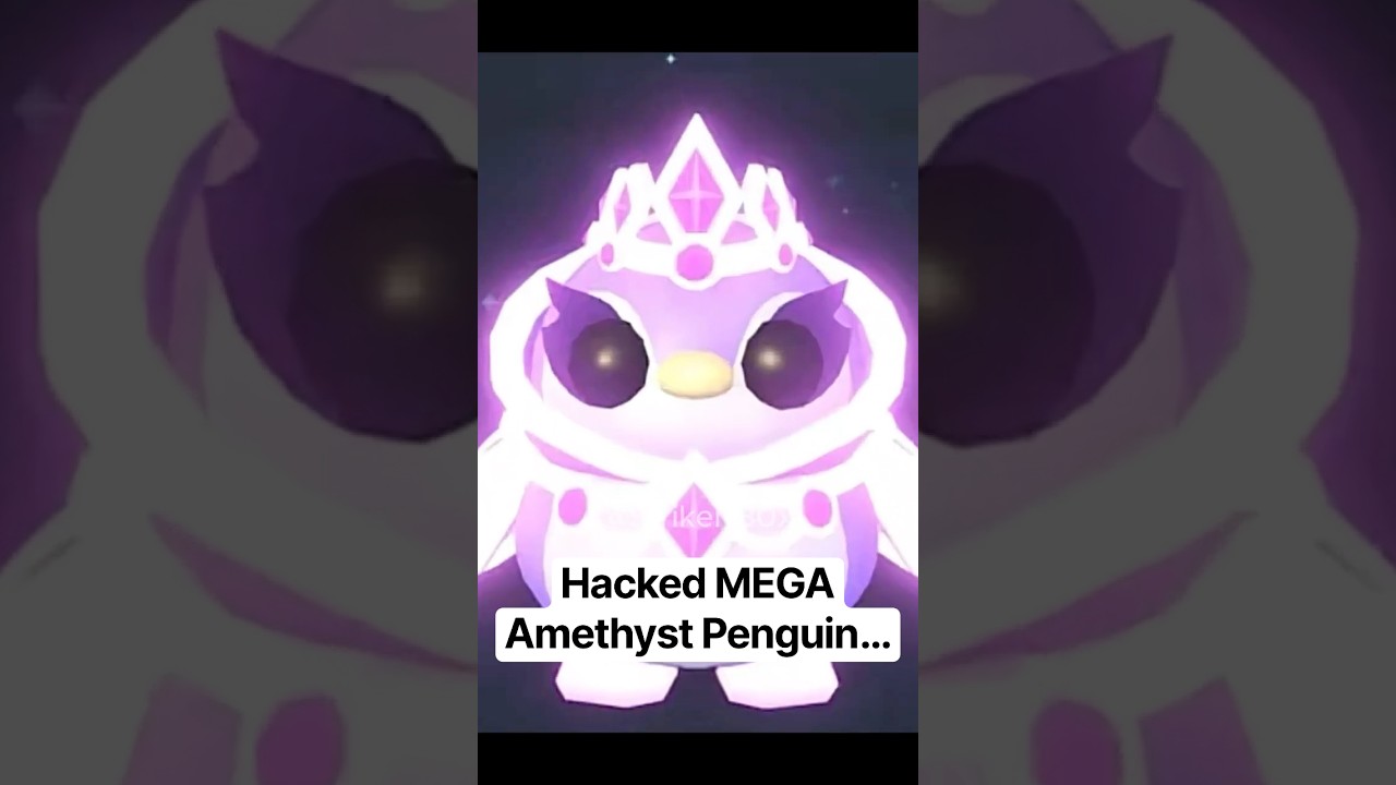 Beware of HACKED Mega Amethyst Penguins in Adopt Me...⚠️#roblox #adoptme