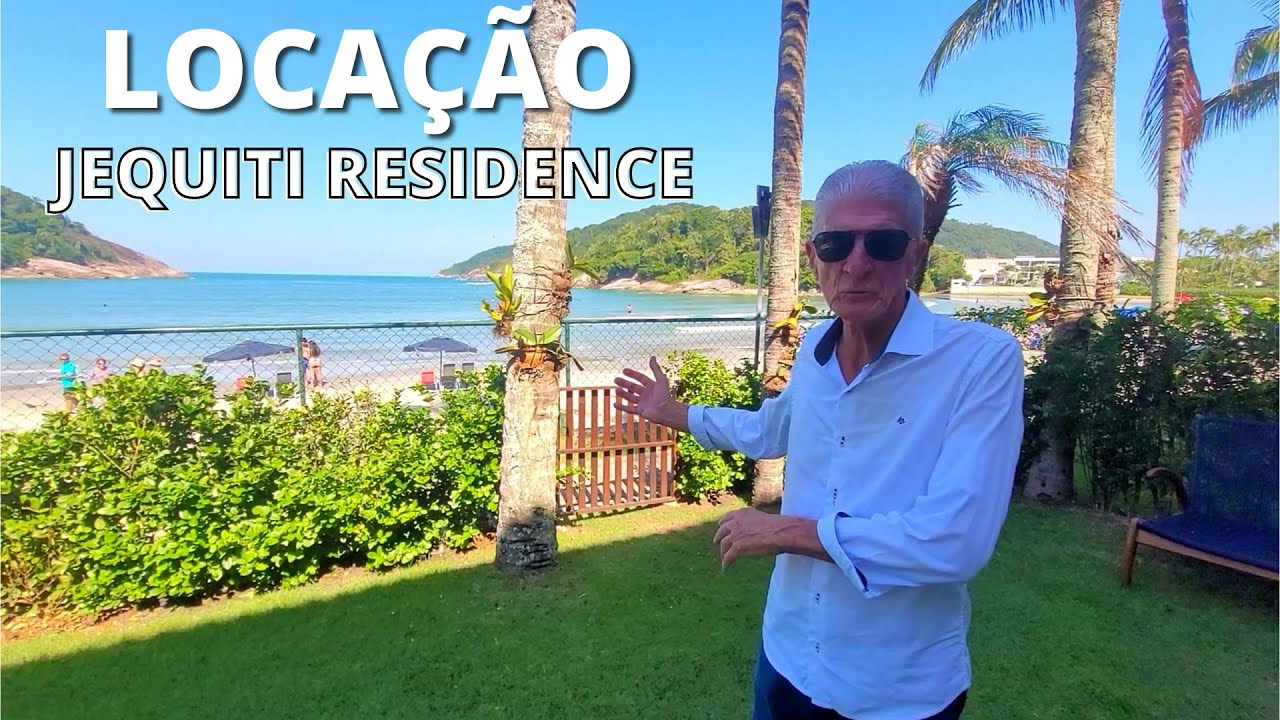 Locação temporada e anual no Jequiti Residence na Praia do Pernambuco Guarujá, pé na areia. REF 1045