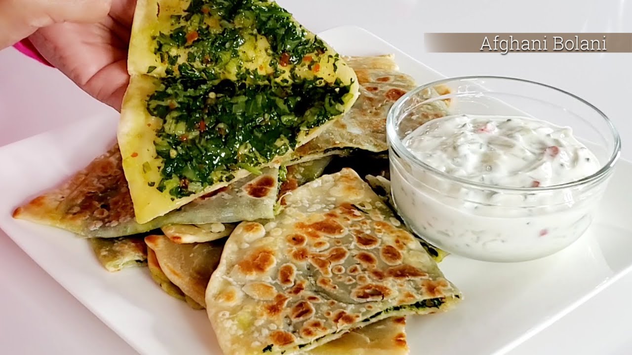 How to Make Afghani Bolani | Spinach Paratha | Palak Paratha Recipe |  Vegetarian (Vegan) Recipe