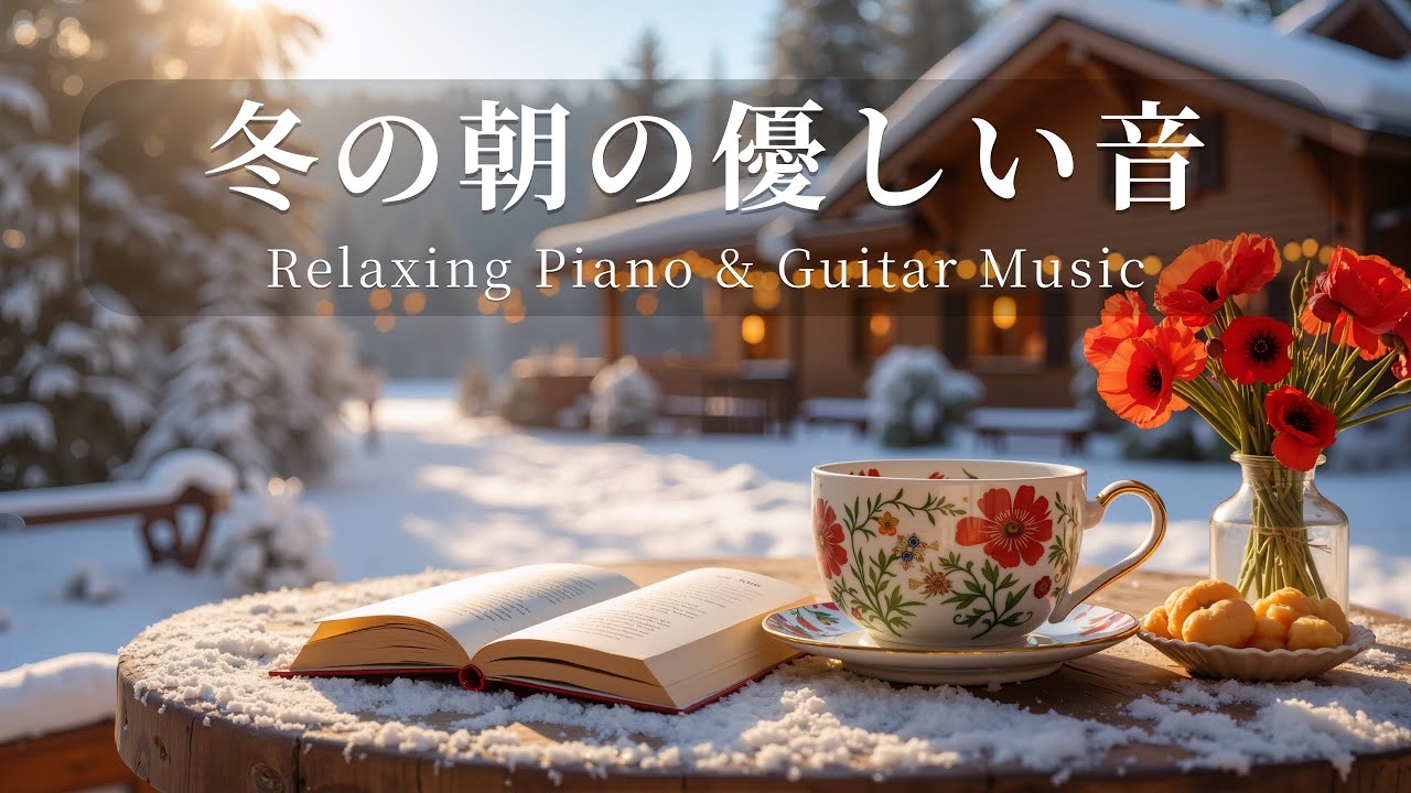 【癒し・作業用BGM】冬の朝の優しい音 ☕✨｜優しいピアノ＆ギターに包まれるひととき｜リラックス・集中・読書・勉強用