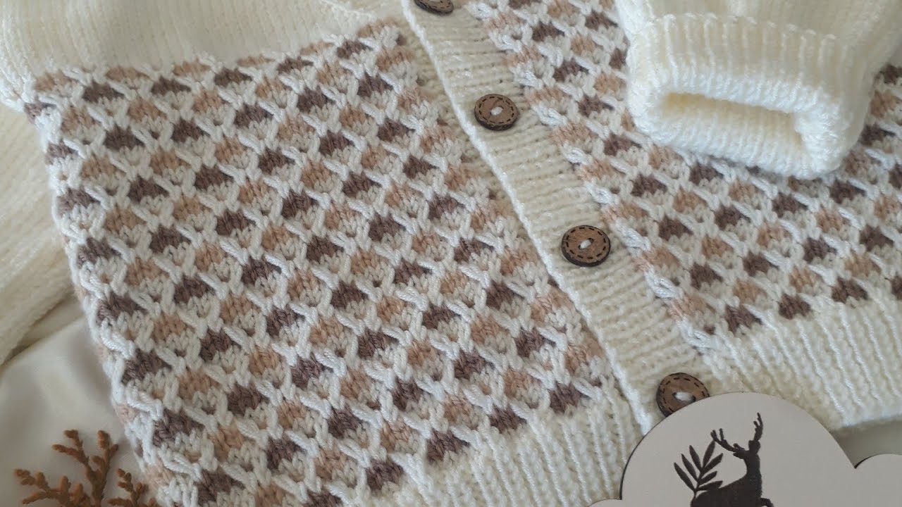 iki renkli , 2 yaşa uygun  bebek hırkası #design #pattern #ceket #handmade #örgü