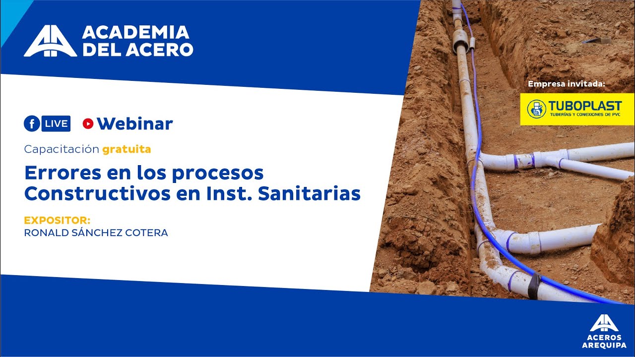 Sesi&oacute;n online GRATUITA | Errores en los procesos Constructivos en Instalaciones Sanitarias