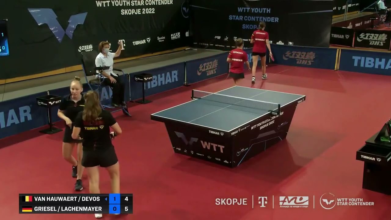 Griesel/Lachenmayer (GER) vs Devos/Hauwaert (BEL) | U19 R16 | 2022 WTT Youth Star Contender Skopje