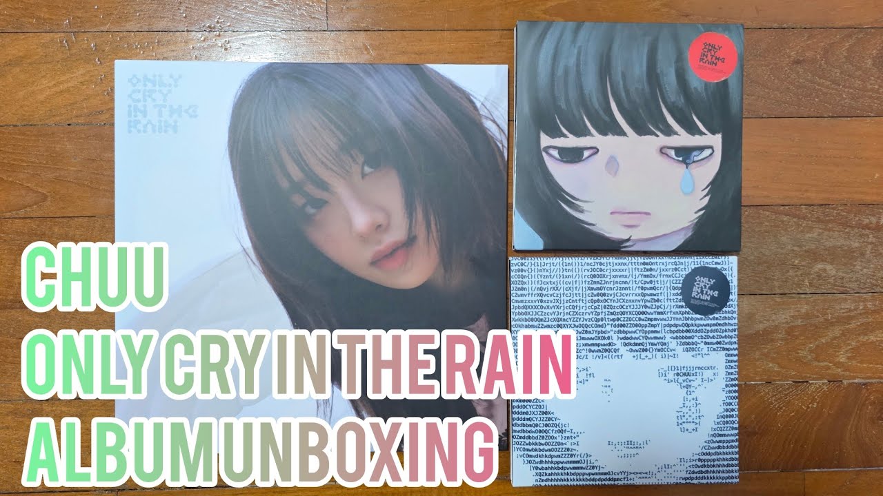 [UNBOXING] CHUU 츄 Only cry in the rain Album (Blue, Gray, LP Vinyl ver)