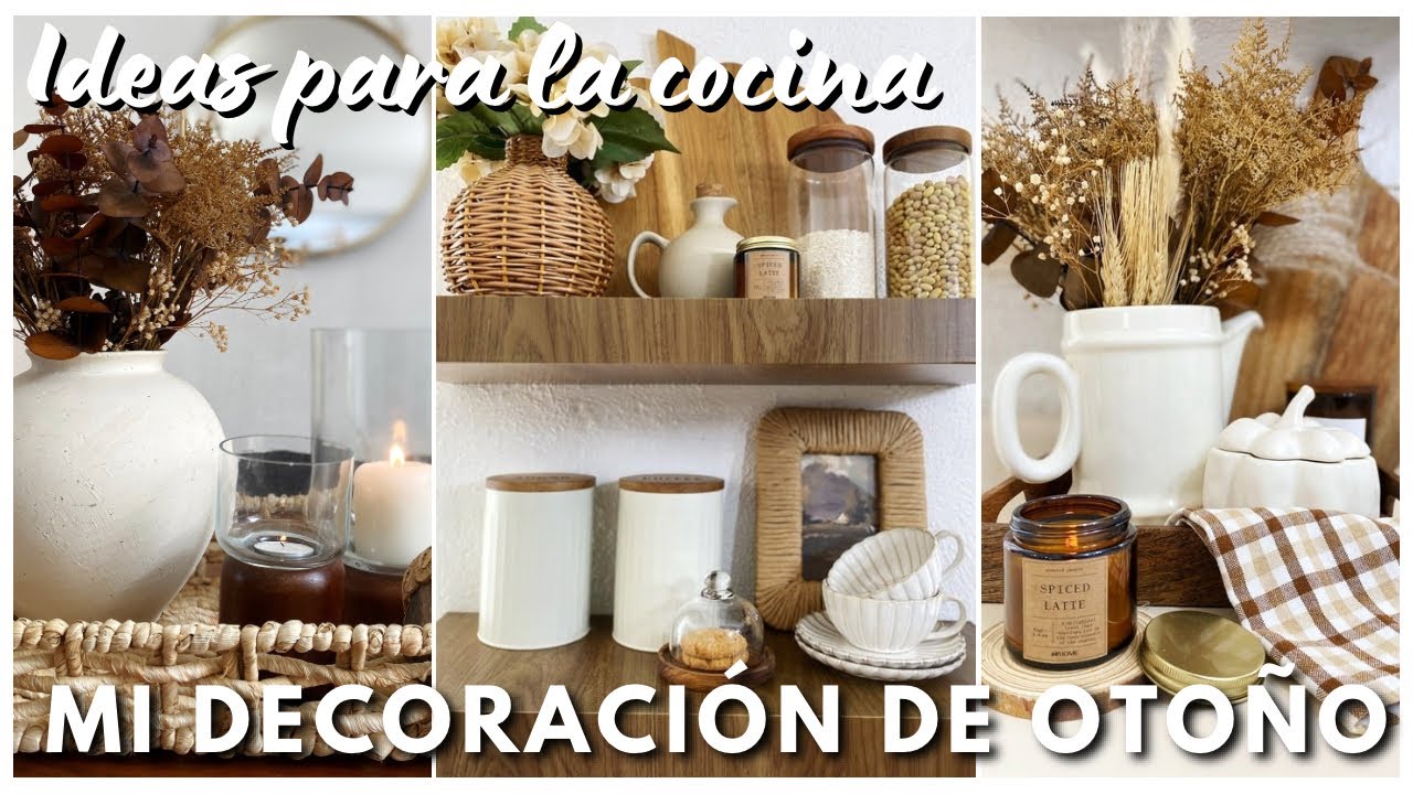 🍂🌻DECORACIÓN DE OTOÑO 2024 + Ideas para decorar la cocina y el comedor | Reutiliza y decora conmigo