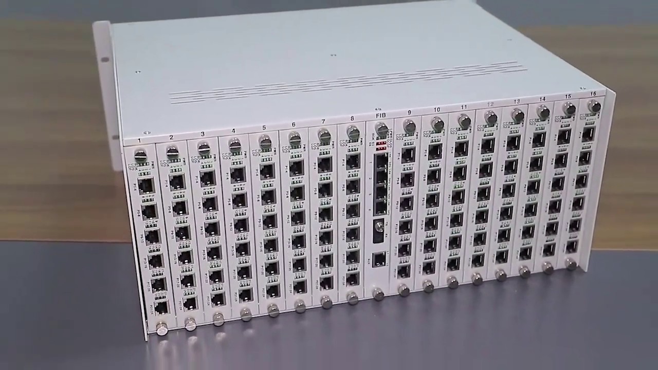 384Voice+4GE Fiber MUX 1-384 channel voice over fiber multiplexer  4U rack mount 17 slots